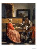 A Man and a Woman Seated by a Virginal, circa 1665