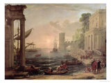 Seaport with the Embarkation of the Queen of Sheba, 1648
