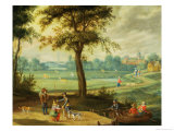 A Village Landscape by a River