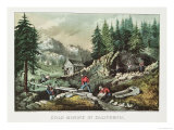 Buy Goldmining in California, 1871 at AllPosters.com