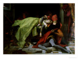 Death of Francesca Da Rimini and Paolo Malatesta, 1870 Giclee Print