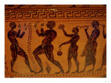 Etruscan Vase Showing Boxers Fighting, circa 500 BC