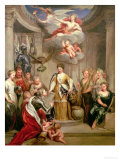 Buy Queen Anne Presenting Plans of Blenheim to Military Merit at AllPosters.com