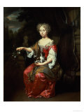 Buy Portrait of a Lady Holding Her Pet King Charles Spaniel at AllPosters.com