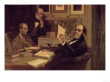 Joseph Hooker (1817-1911), Charles Lyell (1797-1875) and Charles Robert Darwin (1809-82)