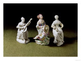 Mennecy Porcelain Group of a Singer, Lutist and Guitarist