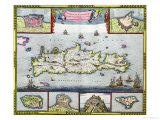 Buy Map of the Island of Candia (Crete) with the Sea Port of Herakleion, circa 1680 at AllPosters.com