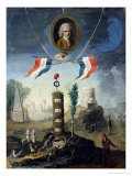 Buy An Allegory of the Revolution with a Portrait Medallion of Jean-Jacques Rousseau (1712-78) 1794 at AllPosters.com