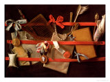 Buy A Trompe L'Oeil of Objects Attached to a Letter Rack, 1664 at AllPosters.com