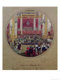 Buy King Charles X (1757-1836) Receiving the Knights of the Saint Esprit at Reims Cathedral at AllPosters.com