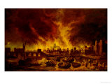 The Great Fire of London in 1666