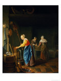 Buy A Kitchen Scene with a Maid Drawing Water from a Well at AllPosters.com