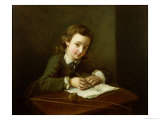 Buy Boy Drawing at a Table at AllPosters.com