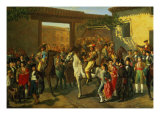 Buy Horses in a Courtyard by the Bullring Before the Bullfight, Madrid, 1853 at AllPosters.com