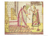 The Crowning of Montezuma II (1466-1520) the Last Mexican Emperor in 1502, 1579