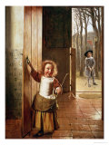 Buy Children in a Doorway with "Colf" Sticks, circa 1658-60 at AllPosters.com