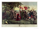 Buy The First Landing of Columbus on the Shores of the New World at San Salvador at AllPosters.com