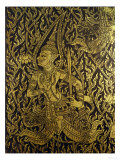 Buy Detail from a Thai Cabinet, Ebonised Wood Inlaid with Brass at AllPosters.com