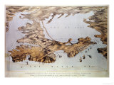 Buy Panoramic View of the Sea of Azof Showing the Allied Position, from Government Charts and Plans at AllPosters.com