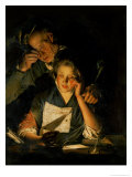 Buy A Girl Reading a Letter, with an Old Man Reading over Her Shoulder, circa 1767-70 at AllPosters.com