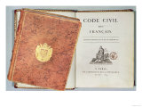 Le Code Civil Des Francais, Showing the Binding and Title Page, First Edition Pub. 1804