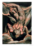 The First Book of Urizen, Man Floating Upside Down, 1794 (Colour-Printed Relief Etching)