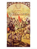 Buy The Encounter Between Hernando Cortes (1485-1547) and Montezuma (1466-1520) 1698 at AllPosters.com