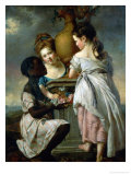 A Conversation Between Girls, or Two Girls with Their Black Servant, 1770