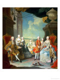 Buy Maria Theresa and Her Husband at the Staircase Leading from the Great Hall of Schloss Schonbrunn at AllPosters.com