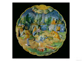 Dish Depicting the Gathering of Manna, Made in Nevers or Lyons (Faience)