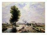 Buy The Canal De L'Ourcq Near Pantin, 1871 at AllPosters.com