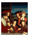Buy Maximilian I (1459-1519) with His First Wife Mary of Burgundy (1457-82) at AllPosters.com