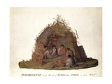 Buy Inhabitants of the Island of Terra Del Fuego in Their Hut at AllPosters.com