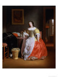 Buy Lady in a Yellow and Red Dress at AllPosters.com