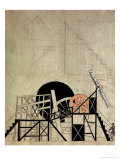 Stage Set Design for the Play the Magnanimous Cuckold by F. Crommelynck, Meyerhold Theatre, Moscow