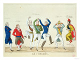 Satirical Cartoon Depicting the Key Protagonists in a Dance at the Congress of Vienna in 1815