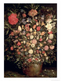 Large Bouquet of Flowers in a Wooden Tub, 1606-07