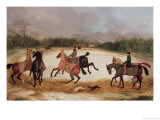 Buy Grooms Exercising Racehorses at AllPosters.com