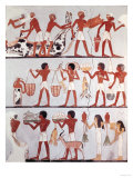 Scene of Butchers and Servants Bringing Offerings, from the Tomb of Onsou, circa 1375 BC