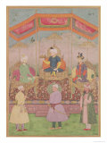 Buy Mughal Emperor Babur and His Son, Humayan, Indian Miniature from Rajasthan, 16th Century at AllPosters.com