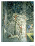 Buy Hunting Dogs and Men Climbing a Tree, Detail of the Decorative Scheme from La Chambre Du Cerf at AllPosters.com