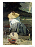 Buy Washerwoman by the River, 1860 at AllPosters.com