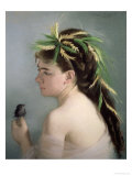 Portrait of a Girl Holding a Sparrow