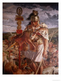 Roman Centurion During the Building of Hadrian's Wall Detail of Mural of the History of Northumbria