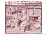 Buy The Copyist Jean Mielot (Fl.1448-68) Working in His Scriptorium, Flemish at AllPosters.com