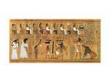 The Weighing of the Heart Against the Feather of Truth, circa 1250 BC (Painted Papyrus)