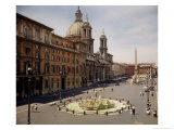 View of the Piazza with the Fountain of the Four Rivers, 1648-51 and the Moro Fountain, 1653-5