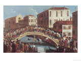 Buy Battle with Sticks on the Ponte Santa Fosca, Venice at AllPosters.com