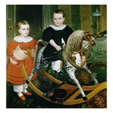 19th-Century American Painting of The Hobby Horse