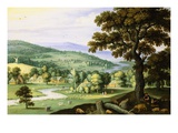 A River Valley with a Swineherd